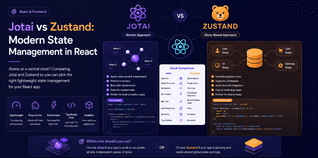 Jotai vs Zustand: Modern State Management in React